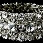 Silver Clear Multi Rhinestone Crystal Stretch Bracelet