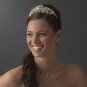 Silver Floral Pearl Cluster Rhinestone Bridal Tiara