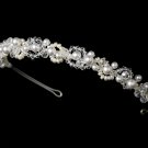 Swarovski Crystal White Pearl Bridal Headband Tiara