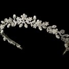 Silver Rhinestone Crystal Pearl Bridal Tiara