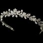 Silver Rhinestone Crystal Pearl Bridal Tiara