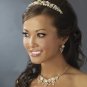 Gold Champagne Rhinestone Flower Bridal Tiara
