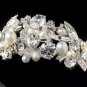 Silver Swarovski White Pearl Bridal Tiara
