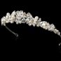 Silver Swarovski White Pearl Bridal Tiara