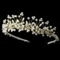 Gold Ivory Pearl AB Swarovski Crystal Bridal Tiara