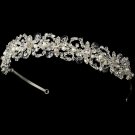 Silver Swarovski Crystal Pearl Bridal Headband Tiara