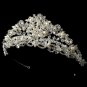 Fairy Tale Silver Swarovski Crystal Pearl Bridal Tiara