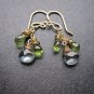 925 Sterling Silver Idocrase Blue Topaz Earrings