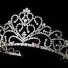 Royal Silver Clear Rhinestone Crystal Bridal Tiara