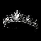 Silver Rhodium Rhinestone Elegant Bridal Tiara