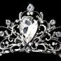 Silver Rhodium Rhinestone Elegant Bridal Tiara