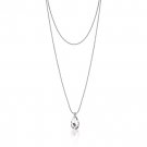 Rhodium Chain Necklace & Pendant