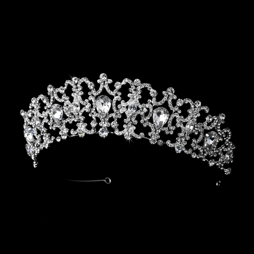 Lovely Silver Rhinestone Crystal Bridal Tiara