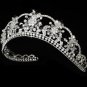 Silver Black Swarovski Crystal Flower Tiara