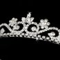 Silver Rhinestone Crystal Floral Bridal Tiara