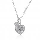 Classic Chain Neklace Heart CZ Pendant