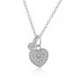 Classic Chain Neklace Heart CZ Pendant