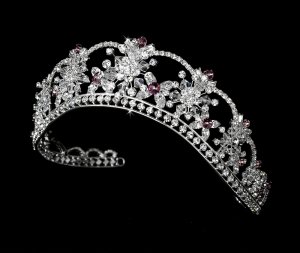 Silver Light Amethyst Swarovski Crystal Bridal Tiara