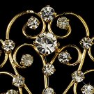 Gold Royal Rhinestone Crystal Bridal Tiara