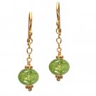 14K Gold Filled Chain Peridot Earrings