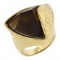 14k Gold Bonded Smokey Topaz Cocktail Ring
