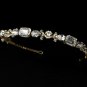 Gold Clear Rhinestone Crystal Bridal Headband Tiara