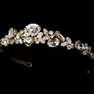Gold Rhinestone Crystal Bridal Tiara Headband