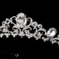 Silver Rhinestone Floral Bridal Tiara Headband