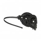 Black Austrian Crystal Sequin Beaded Headband