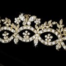 Gold Rhinestone Crystal Butterfly Tiara Headband