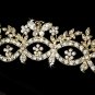 Gold Rhinestone Crystal Butterfly Tiara Headband