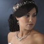 Gold Elegant Crystal Floral Bridal Headband Tiara