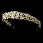 Light Gold Clear Rhinestone Crystal Tiara Headband