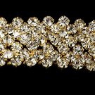Gold Rhinestone Crystal Bridal Headband Tiara