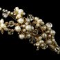 Gold Swarovski Crystal Pearl Bridal Headband Tiara
