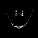 AB Swarovski Crystal String Necklace Earring Set