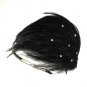 Black Feather Austrian Crystal Black Headband