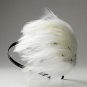 White Feather Austrian Crystal Black Headband