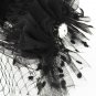 Black Veil Austrian Crystal Headband Headpiece