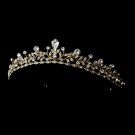 Gold Clear Rhinestone Crystal Bridal Tiara Headband