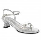 Silver Clear Vinyl Rhinestone Girls Sandal Dress Shoes