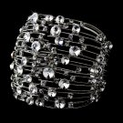 Sterling Silver Genuine Crystal Cuff Bracelet