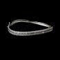 Silver Swarovski Crystal Wavy Bangle Bracelet