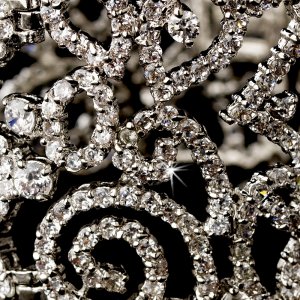 Vintage Silver Cubic Zirconia Cuff Bracelet
