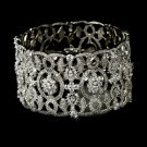Vintage Silver Swarovski Crystal Cuff Bracelet