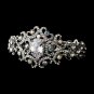 Silver AB Clear Rhinestone Crystal Cuff Bracelet