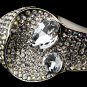 Silver Clear AB Rhinestone Cuff Bracelet