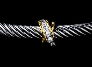 Silver Gold Rhinestone Crystal Designer Bangle Bracelet