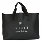 Gucci 231860 Black/White Large Nylon Tote Bag Handbag