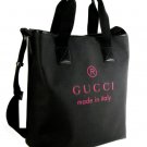 Gucci 231859 Black/Pink Tall Nylon Tote  Bag Handbag